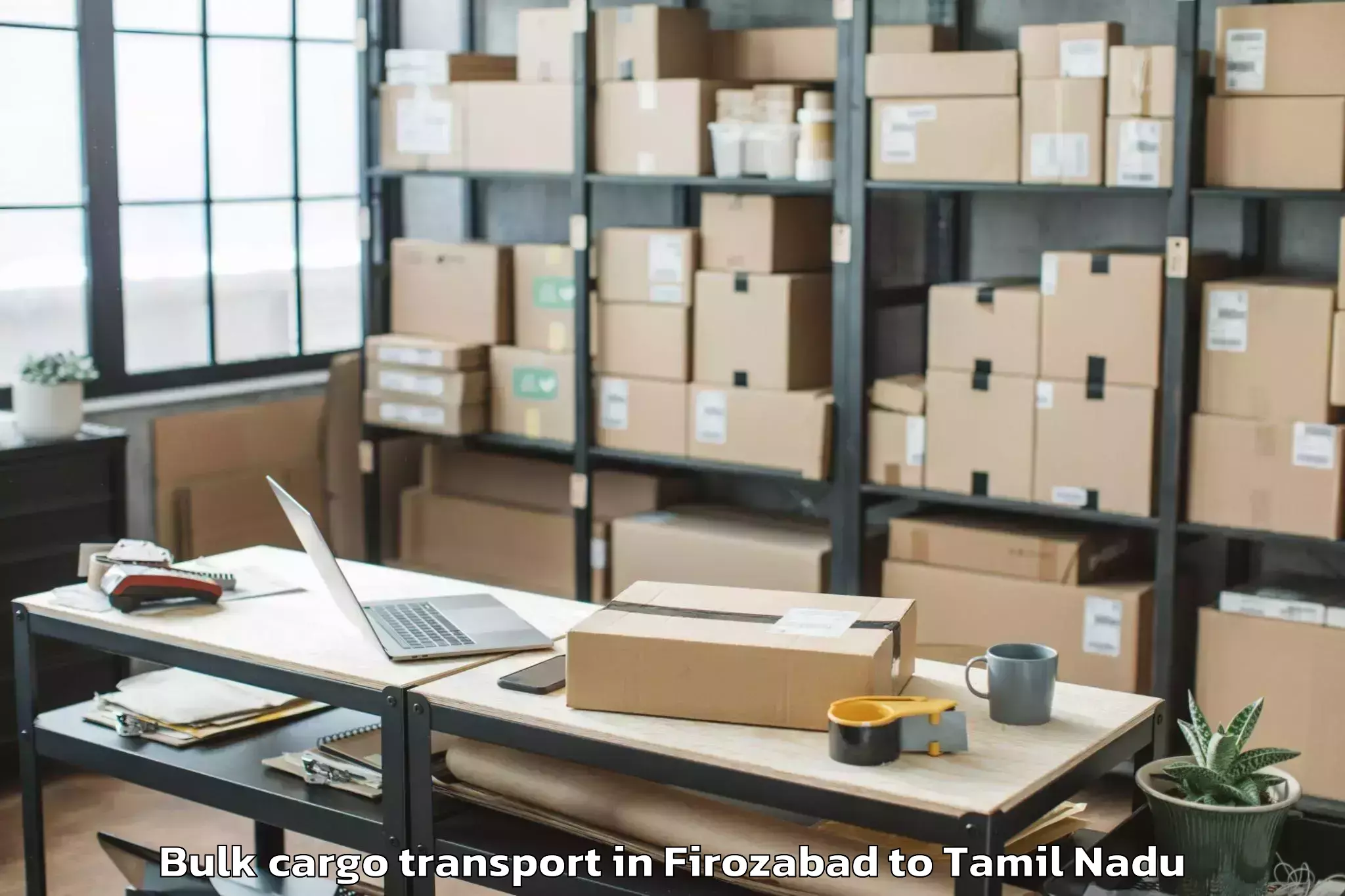 Book Firozabad to Tiruvottiyur Bulk Cargo Transport Online